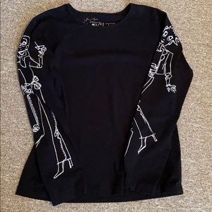 Chico’s Chat-tees black and white long sleeve sz 2